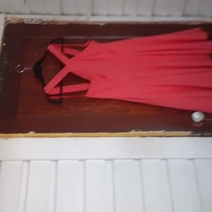 Lulu's sz XL coral mini chiffon flair dress